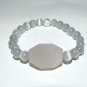 Women's 8 MM Gray Cat's Eye Agate nugget Stretch Bracelet 7.00" #232