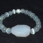 Women's 8 MM Gray Cat's Eye Agate nugget Stretch Bracelet 7.00" #232