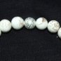 Women's 8 MM White Howlite Dog Lovers Stretch Bracelet 7.25" #240