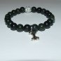 Women's 8 MM Green Jasper Dog Lovers Stretch Bracelet 7.25" #245