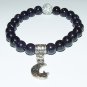 Women's 8 MM Blue Sand Sunstone Quartz Sitara Staras Sun Moon and Stars Stretch Bracelet 7.25" #248