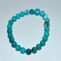 Women's 8 MM Turquoise Stretch Four-Sided Buddha Set/Pair Stretch Bracelet 7.25" #250