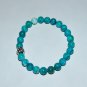 Women's 8 MM Turquoise Stretch Four-Sided Buddha Set/Pair Stretch Bracelet 7.25" #250