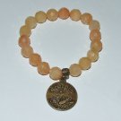 Women's 10 MM Faceted New Jade Zodiac Scorpio  Stretch Bracelet 7.25" #268