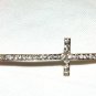 Women's 12 MM Pink Agate Sideways Cross Stretch Bracelet 7.75" #288