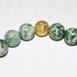 Women's 8 MM Tree Agate 4 Leaf Clover Stretch Bracelet 7.50" #289