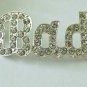 Women's 10MM Snowflake Obsidian "BAD" Crystal Stretch Bracelet 7.50" #290