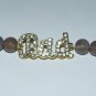 Women's 10 MM Faceted Gray Agate "BAD" Crystal Stretch Bracelet 7.50"