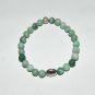 Men's 8 MM Tree Agate "LUCK" Stretch Bracelet 8.25"