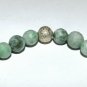 Men's 8 MM Tree Agate "LUCK" Stretch Bracelet 8.25"