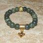 Women's 8 MM Serpentine Fleur de Lis Stretch Bracelet 7.10"