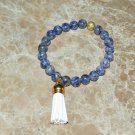 Women's 8 MM Sodalite Mala Tassel Yoga Bracelet 7.25"