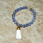 Women's 8 MM Sodalite Mala Tassel Yoga Bracelet 7.25"