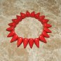 Unisex Red Howlite Spike Stretch Bracelet 7.50"