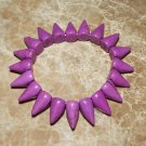 Lavender Howlite Spike Stretch Bracelet 7.50"