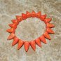 Unisex Orange Tangerine Howlite Spike Bracelet 7.50"