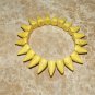 Unisex Yellow Howlite Spike Stretch Bracelet 7.50"