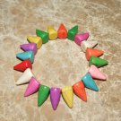Confetti Color Howlite Spike Bracelet 7.50"