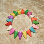 Confetti Color Howlite Spike Bracelet 7.50"