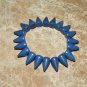 Unisex Blue Howlite Spike Stretch Bracelet 7.50"