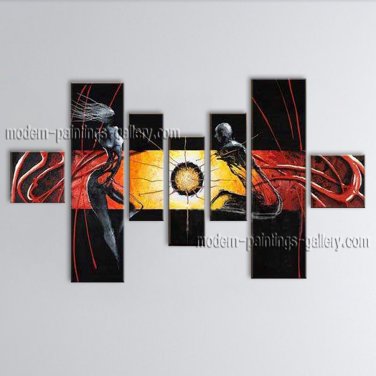 Handmade X Huge Modern Abstract Painting Wall Art Figure Inner Stretched
