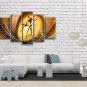 Pentaptych Modern Abstract Painting Wall Art Figure Interior Design