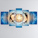 Handmade Large Modern Abstract Painting Wall Art Figure Inner Stretched