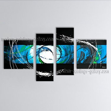 Hand-painted 4 Pieces Modern Abstract Painting Wall Art Decoration Ideas