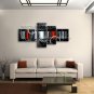 Hand Painted Tetraptych Modern Abstract Painting Wall Art Inner Stretched