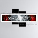 Hand-painted Tetraptych Modern Abstract Painting Wall Art Decoration Ideas