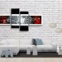 Hand-painted Tetraptych Modern Abstract Painting Wall Art Decoration Ideas