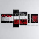 Hand-painted Tetraptych Modern Abstract Painting Wall Art Decoration Ideas