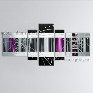 Hand Painted 5 Pieces Modern Abstract Painting Wall Art On Canvas Artworks