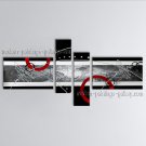 Hand-painted Tetraptych Modern Abstract Painting Wall Art Decoration Ideas