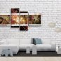 Hand Painted 4 Pieces Modern Abstract Painting Wall Art Inner Stretched