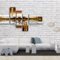 Hand Painted Pentaptych Modern Abstract Painting Wall Art Inner Framed