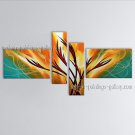 Hand-painted Tetraptych Modern Abstract Painting Wall Art Inner Stretched