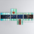 Hand Painted 4 Pieces Modern Abstract Painting Wall Art Artist Artworks