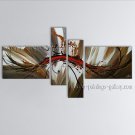 Hand Painted 4 Pieces Modern Abstract Painting Wall Art On Canvas Artworks
