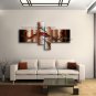 Handmade Tetraptych Modern Abstract Painting Wall Art On Canvas Artworks