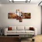 Hand Painted Tetraptych Modern Abstract Painting Wall Art Artist Artworks