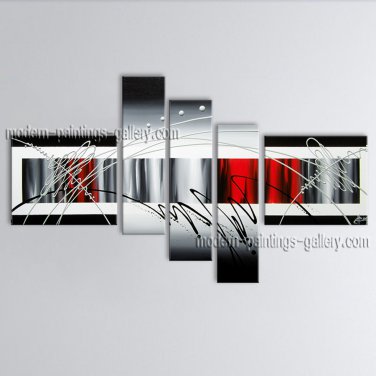 Hand-painted 5 Pieces Modern Abstract Painting Wall Art Contemporary Decor