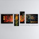Hand-painted Tetraptych Modern Abstract Painting Wall Art Inner Framed
