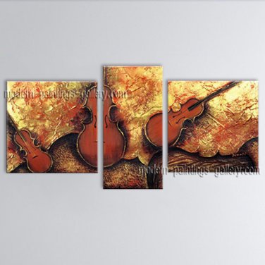 Beautiful Modern Abstract Painting Wall Art Guitar Interior Design