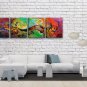 Hand Painted Tetraptych Modern Abstract Painting Wall Art Gallery Wrapped