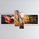 Hand-painted Tetraptych Modern Abstract Painting Wall Art Interior Design