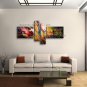 Hand-painted Tetraptych Modern Abstract Painting Wall Art Interior Design