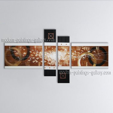 Hand-painted Tetraptych Modern Abstract Painting Wall Art Artwork Pictures