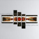 Hand-painted Pentaptych Modern Abstract Painting Wall Art Interior Design