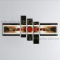 Hand-painted Pentaptych Modern Abstract Painting Wall Art Interior Design